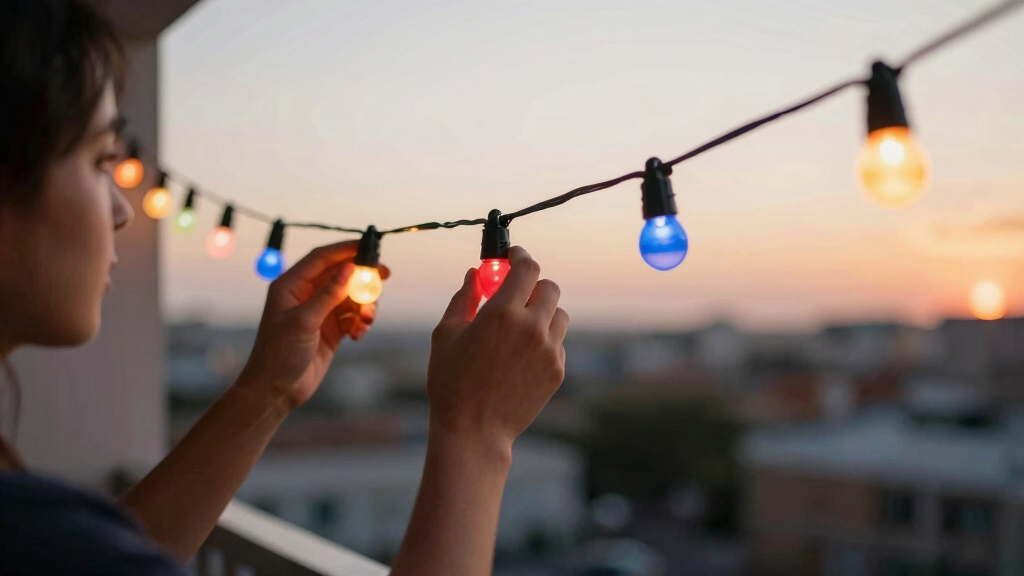 patriotic LED string lights