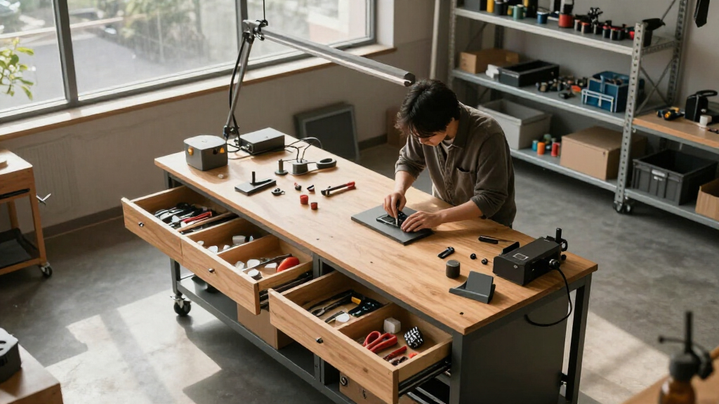 rolling workbench with drawers