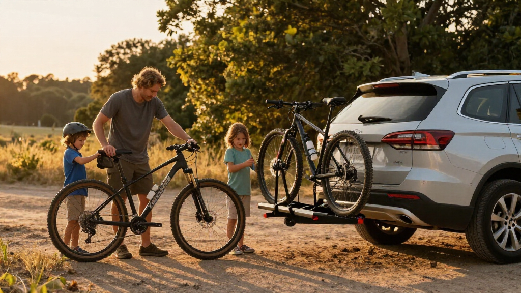best hitch-mounted bike rack for family road trips with easy installation
