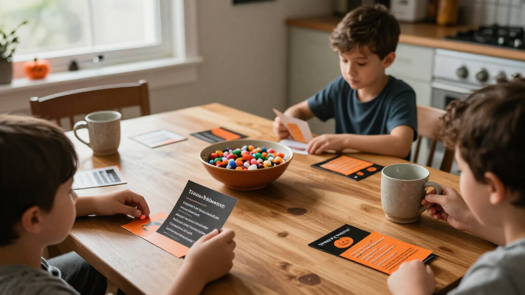 Halloween trivia card games