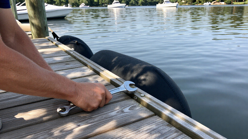 floating boat dock bumper system