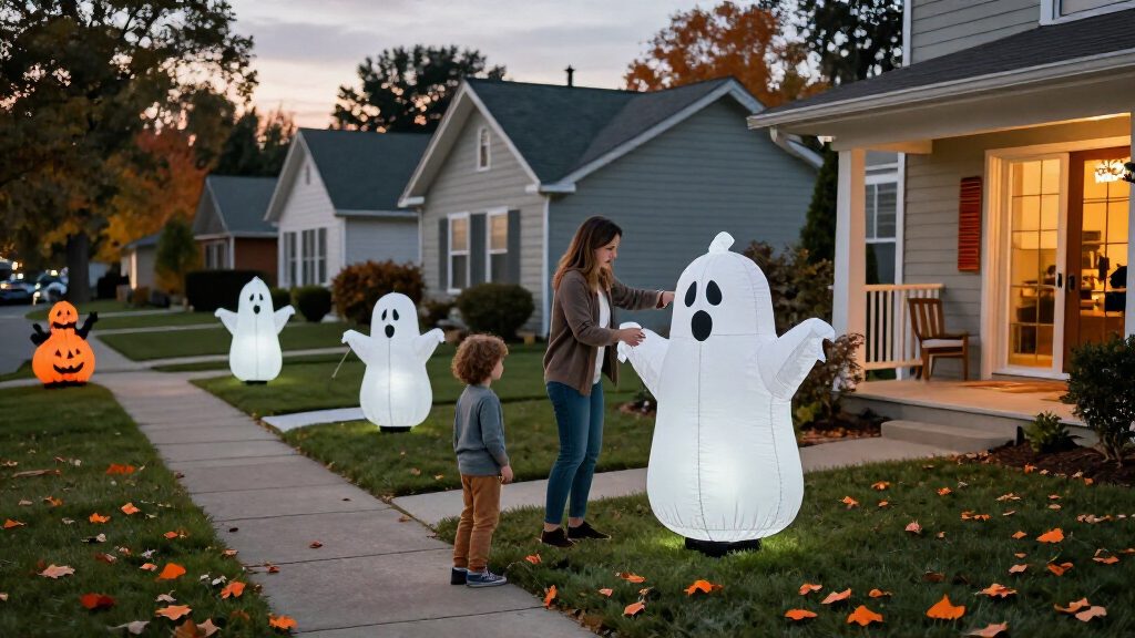Halloween inflatable yard decorations