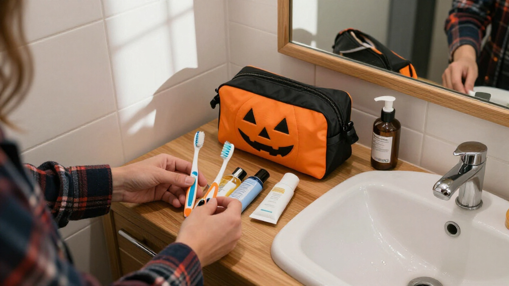 halloween travel toiletry bags