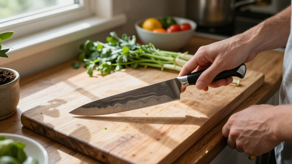 carbonsteel damascus knife sets