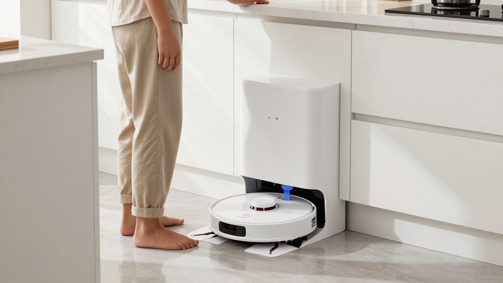robot vacuum with detergent dispensing dock