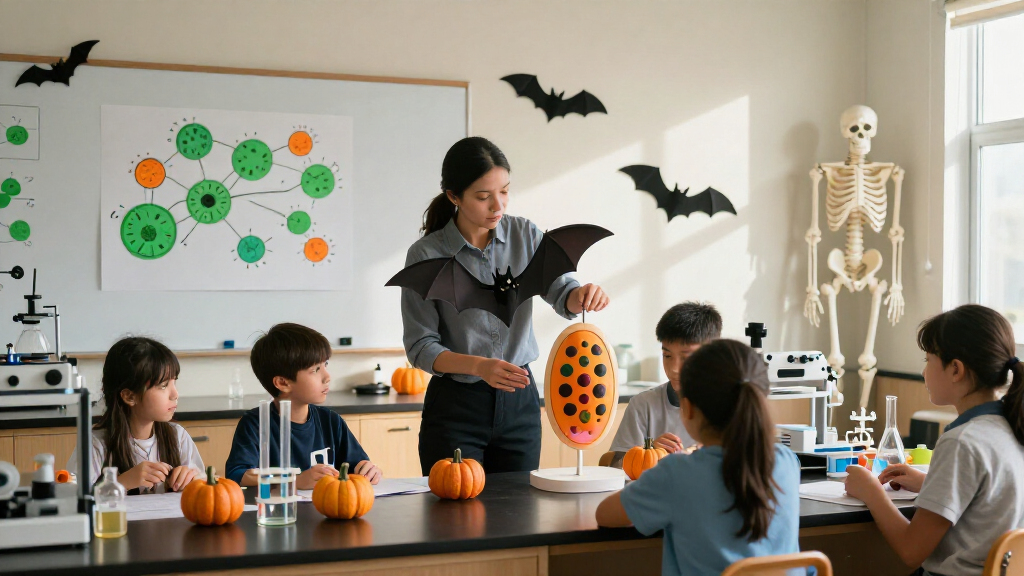 Halloween biology classroom decorations