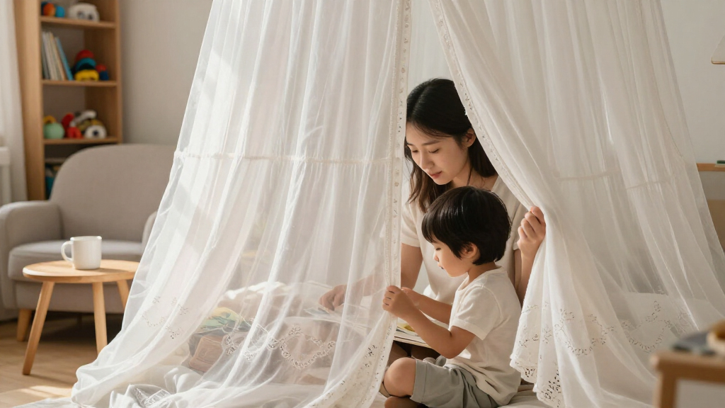 cotton bed canopies for reading corners