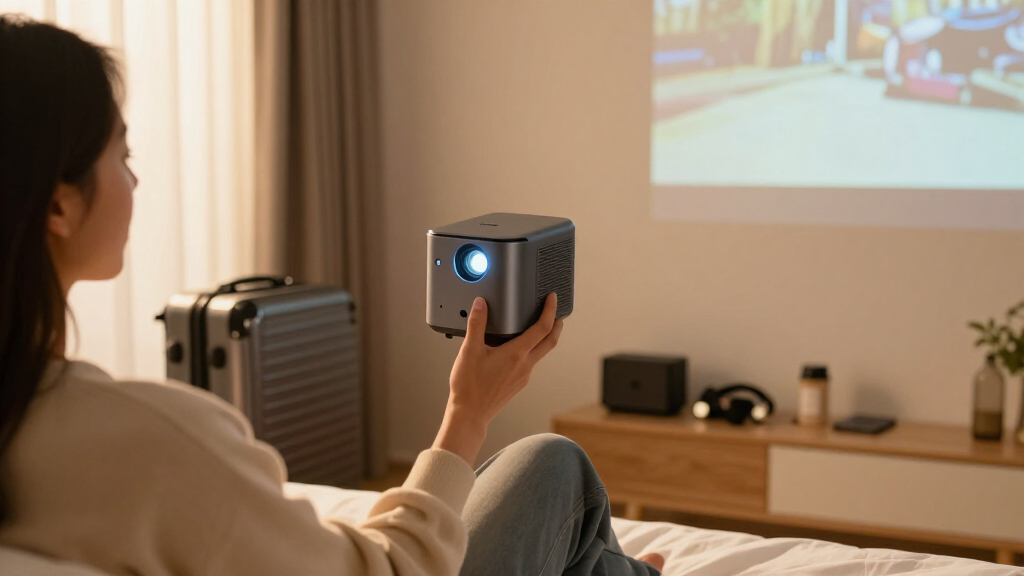 mini projector for travel and hotel rooms