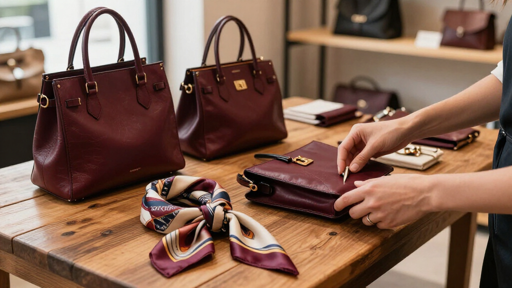 best burgundy fashion accessories