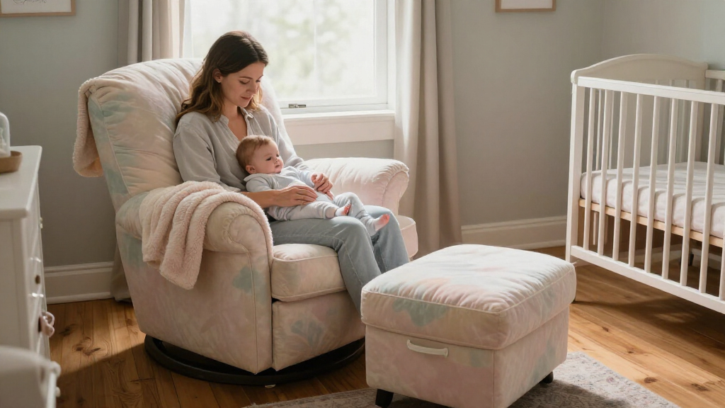 nursery glider with ottoman