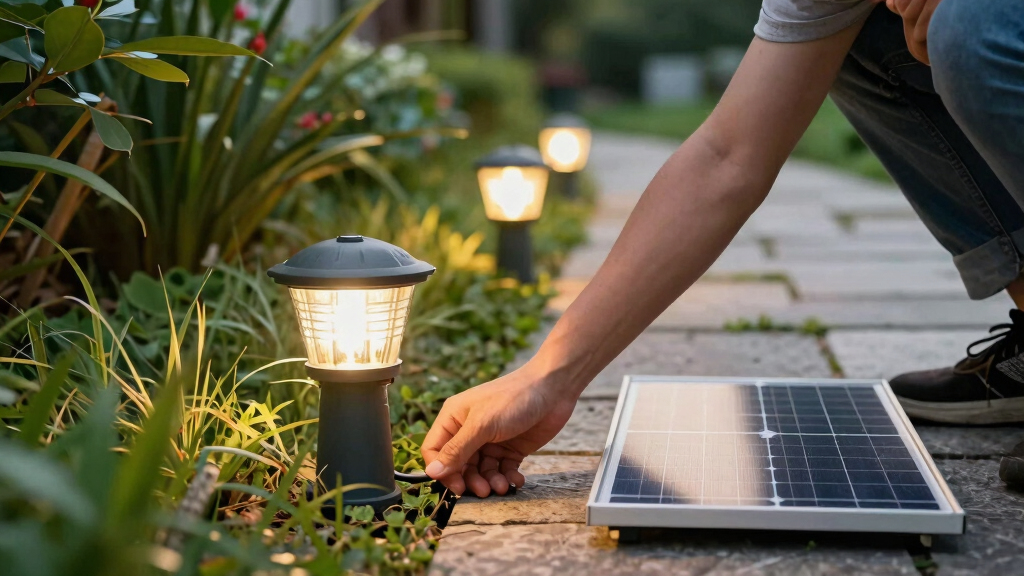 solar-powered outdoor lights