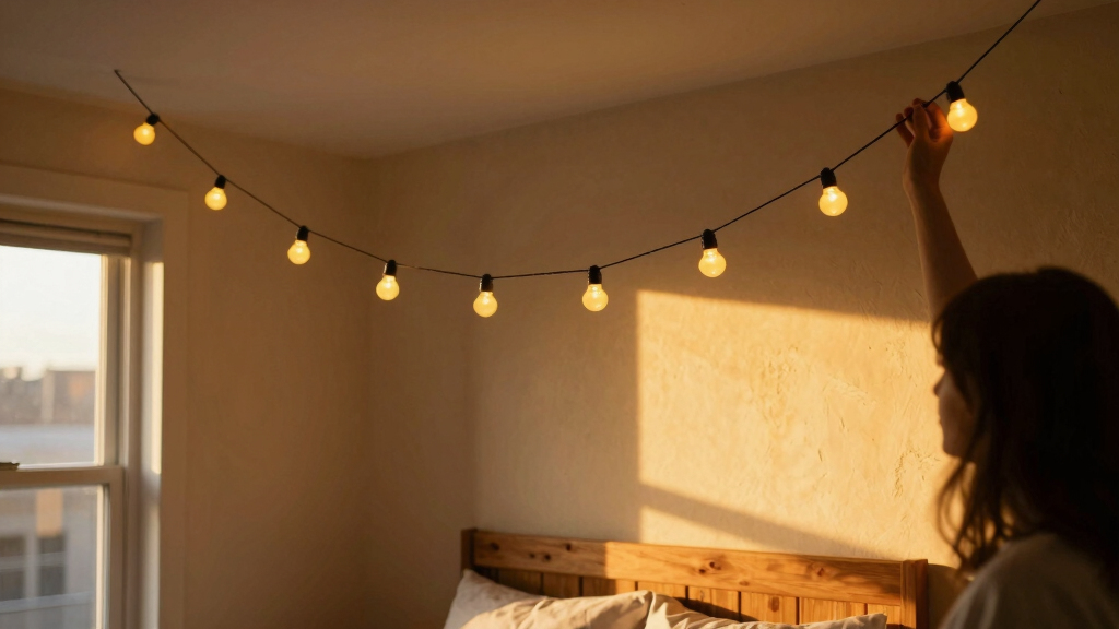 string lights for bedroom