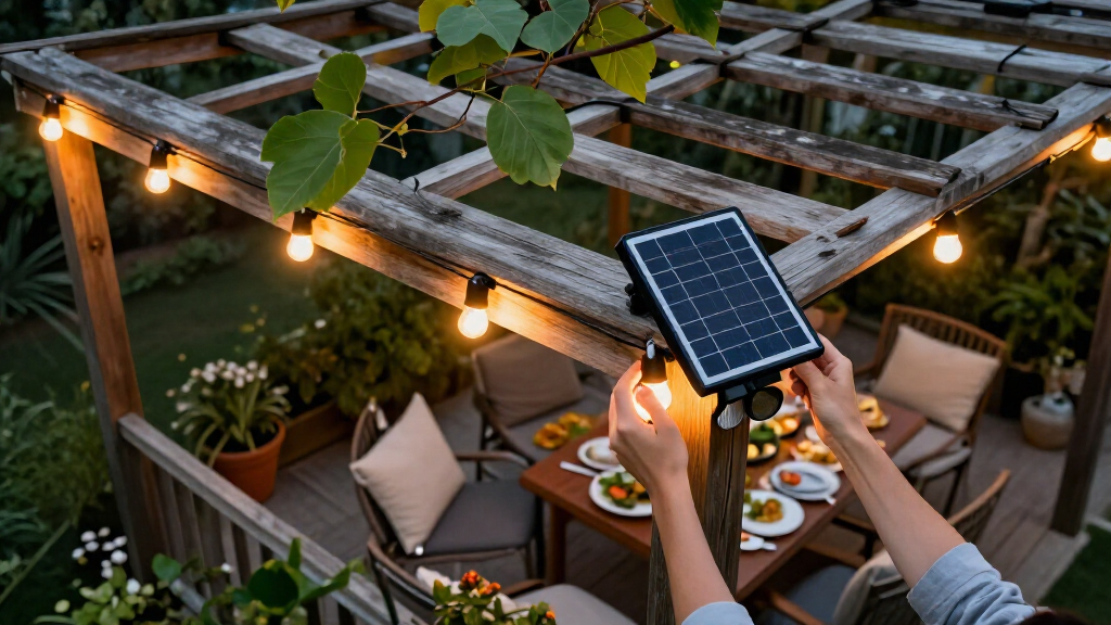 solar powered outdoor string lights