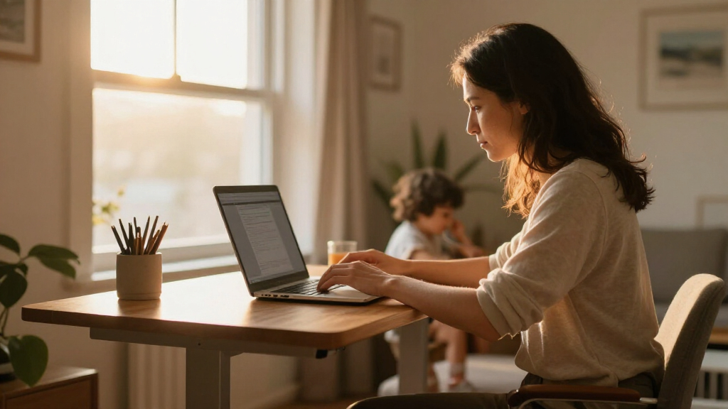 standing desk for single parent home office