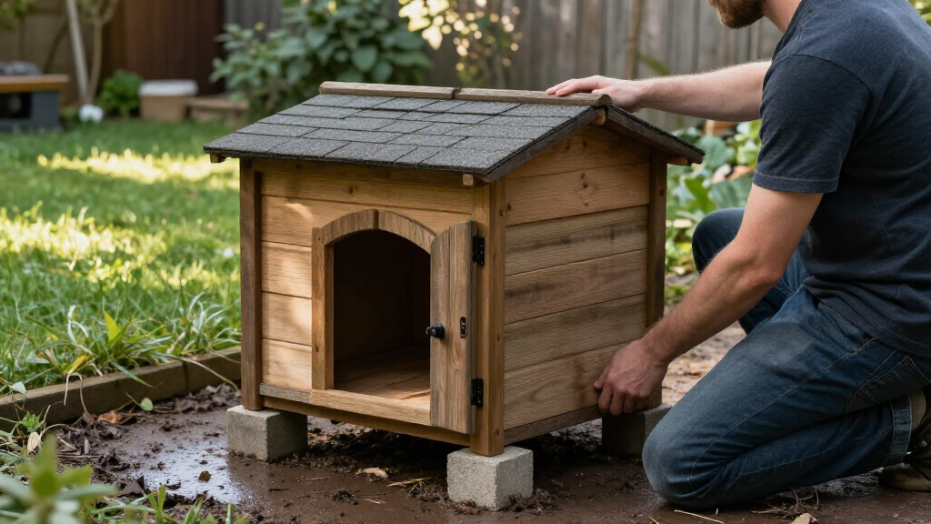 raised dog house for wet ground