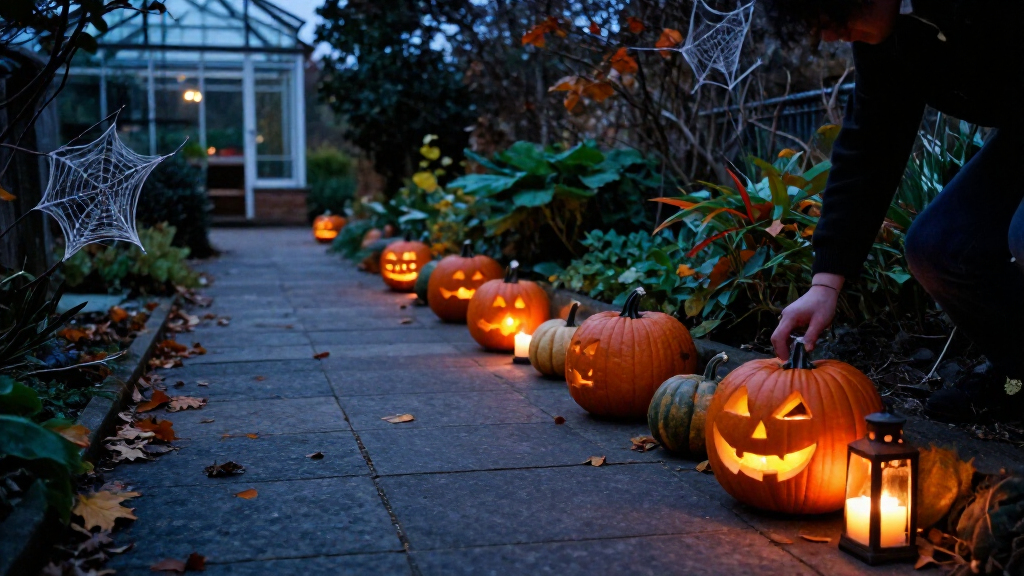 Halloween pathway decorations
