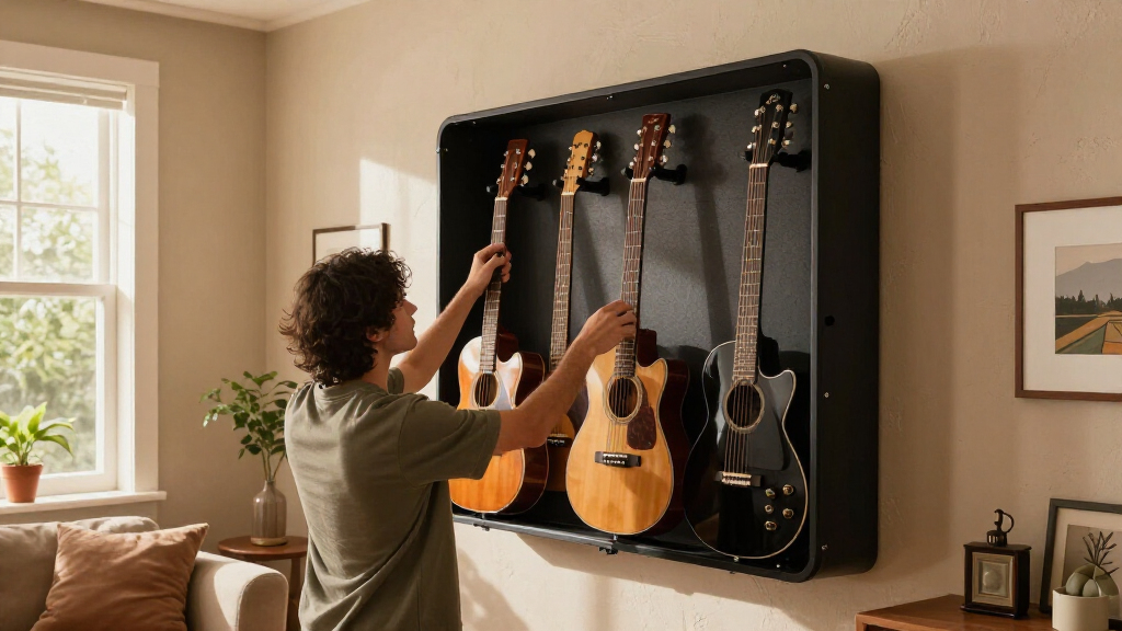 best wall mounted guitar display case