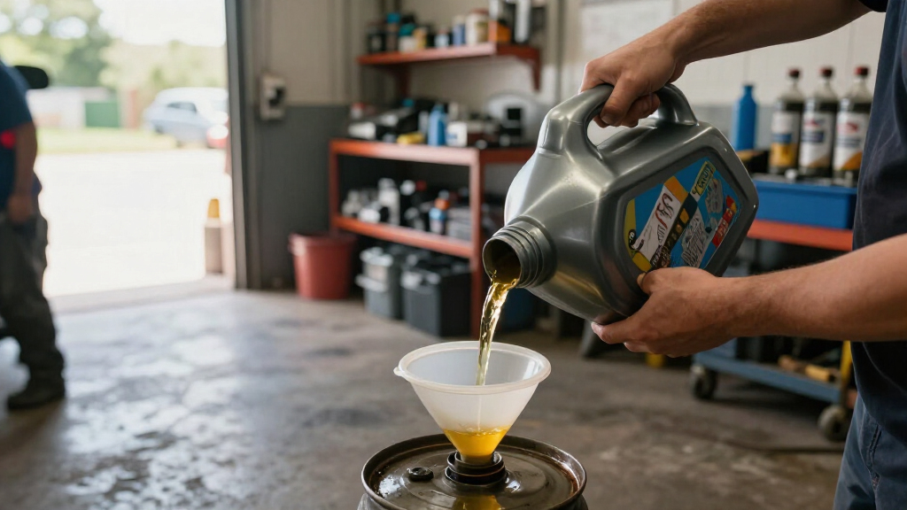 bulk oil dispensing system for small shop