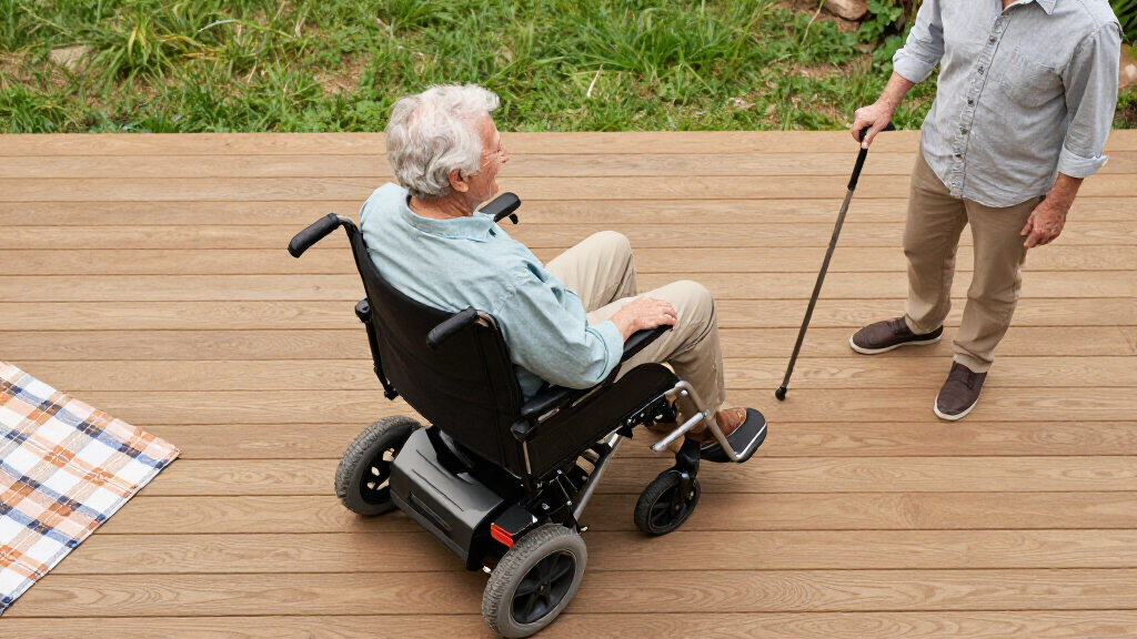 lightweight folding power wheelchair for seniors