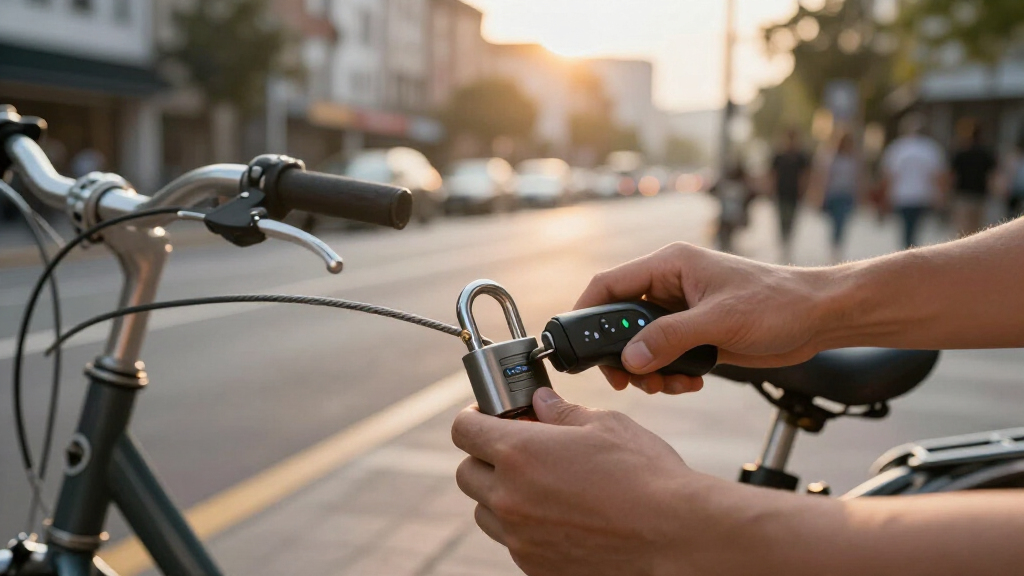 travel safe with steel cable and biometric lock