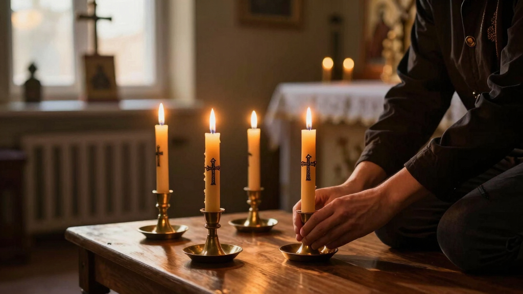 Christian prayer candles