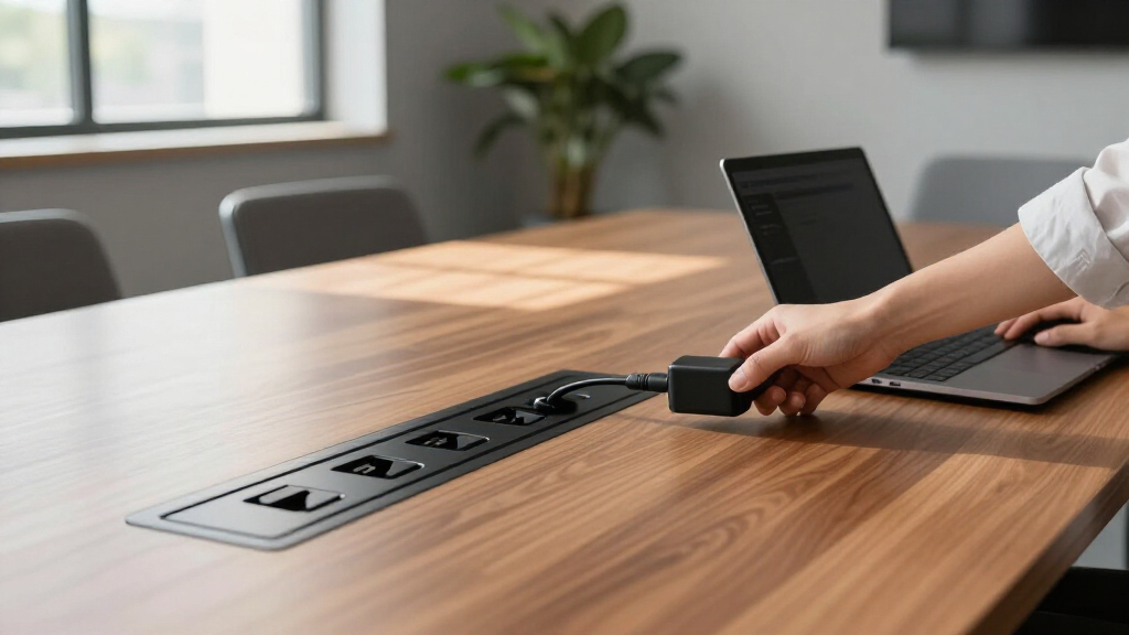 best conference table power outlet box
