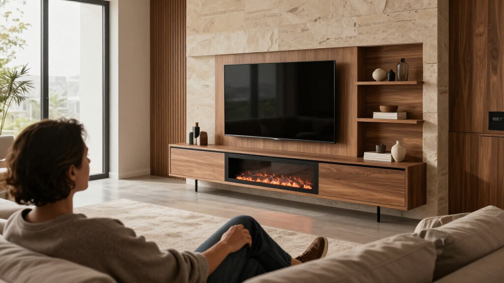 best fireplace media wall unit