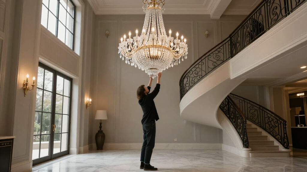 best chandelier for high ceiling foyer