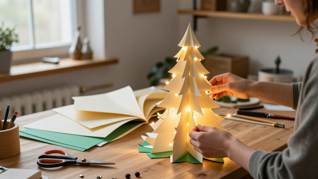best light-up paper Christmas trees