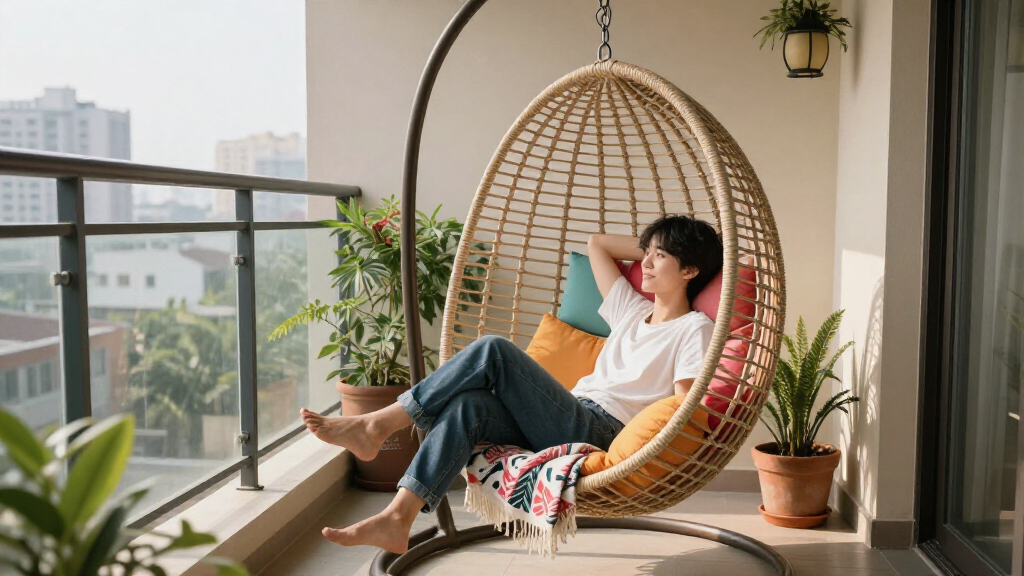 hanging egg chairs for balconies