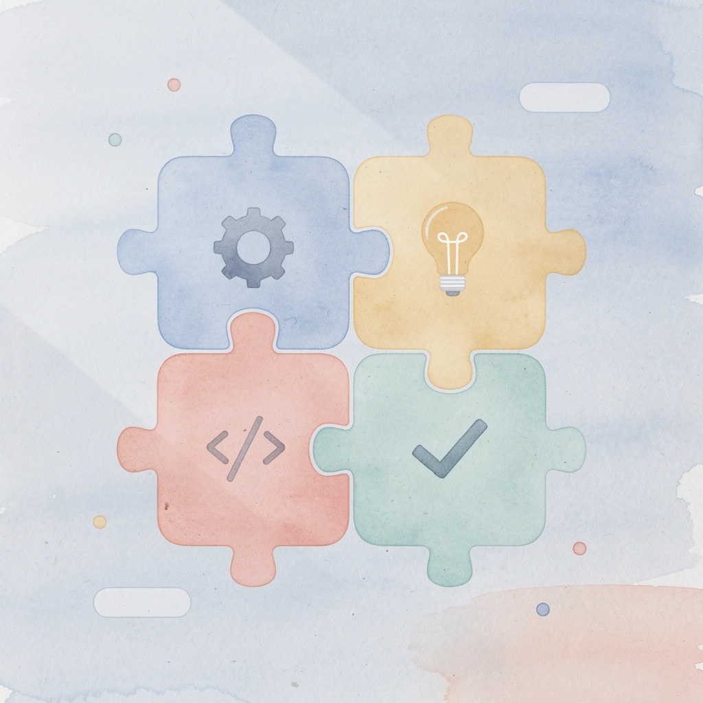 Puzzle pieces fitting together representing enterprise architecture as an interconnected system of systems