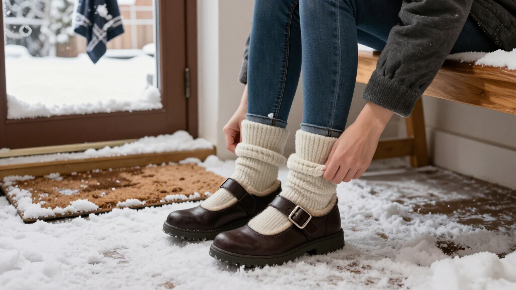 best winterized Mary Jane sneakers
