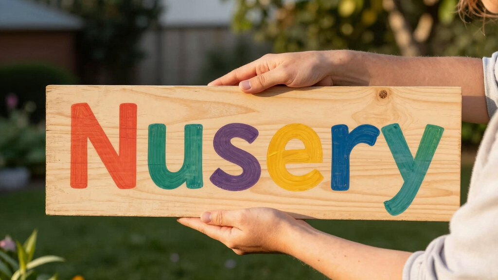 best large wooden name signs for nursery