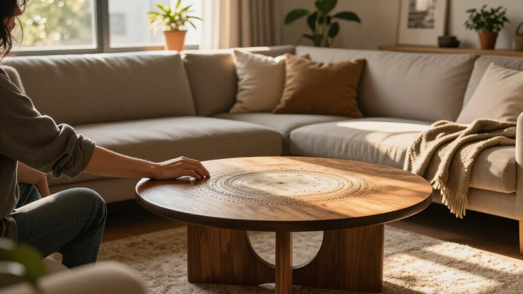 round coffee table for sectional