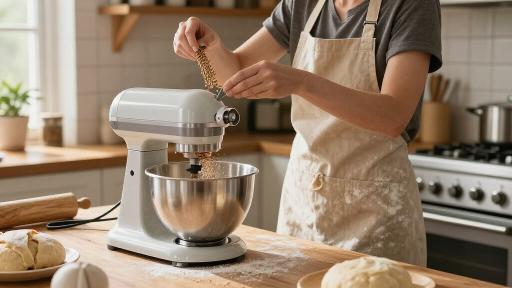 rated grain mill attachment for stand mixer
