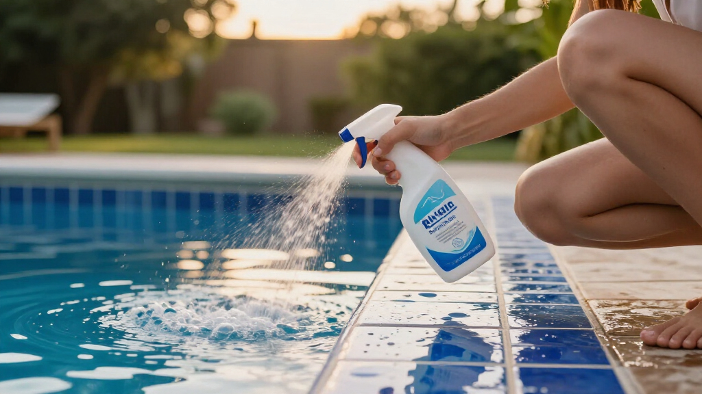 way to clean pool tile