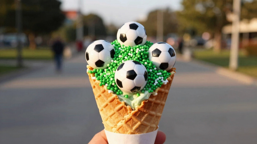 soccer-themed ice cream toppings