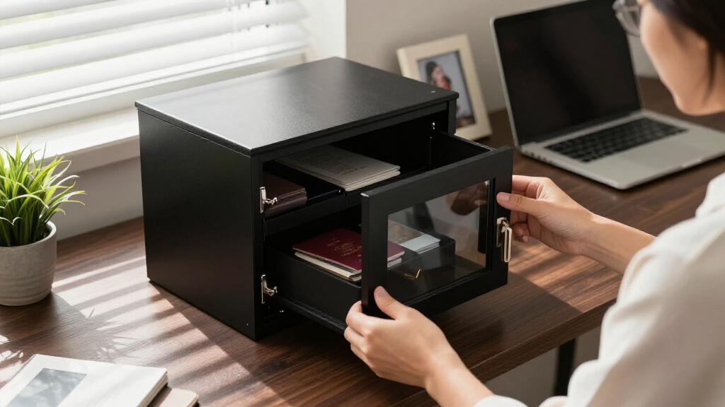 lockable cabinet for passports and titles