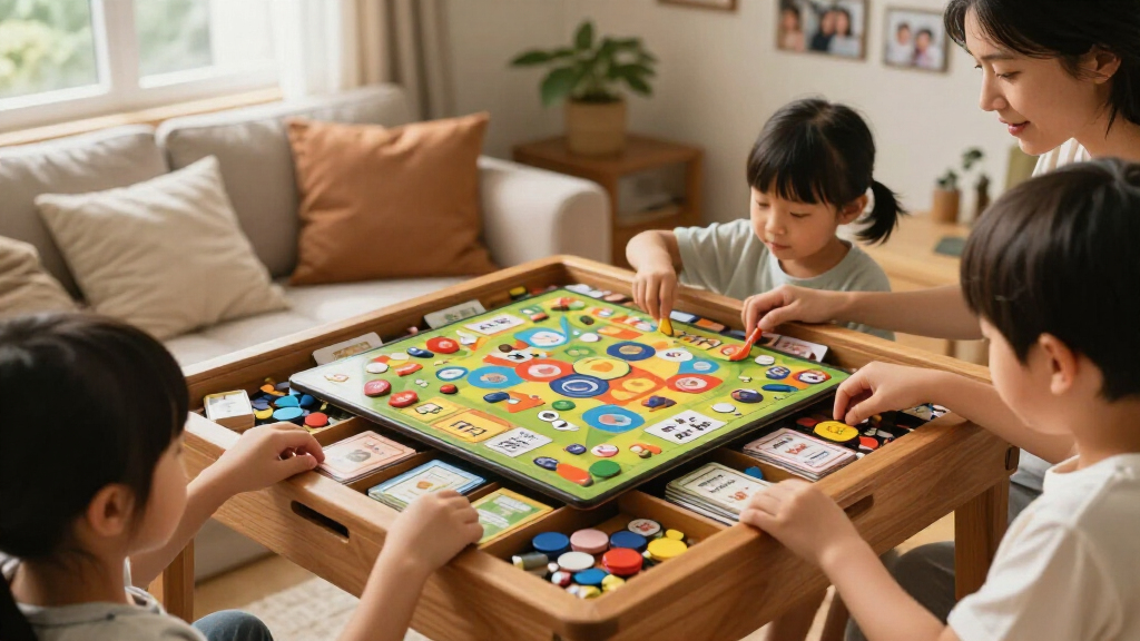 best family board game table with storage
