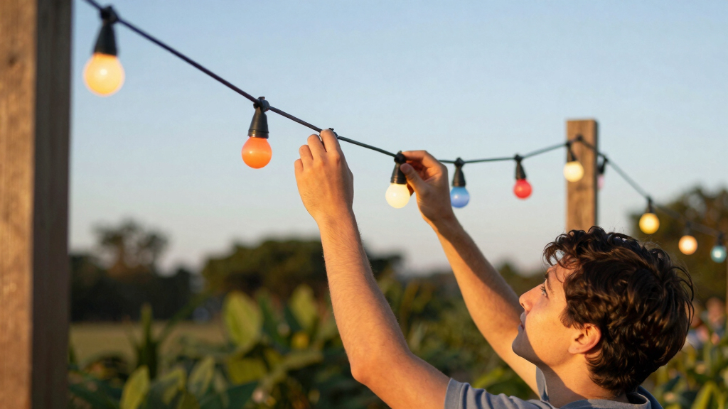 patriotic outdoor string lights