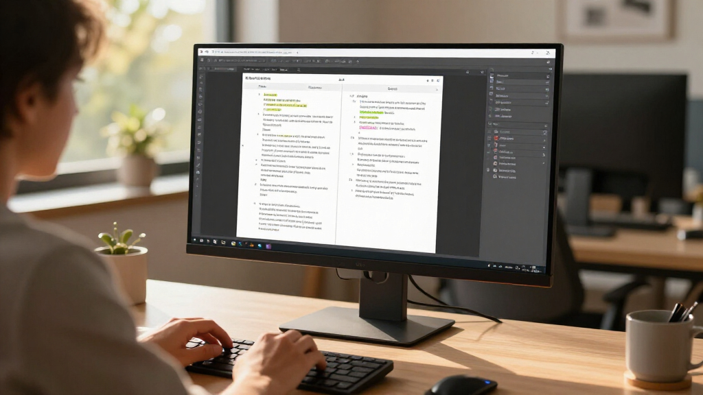 ultrawide monitors for split screen captions and notes