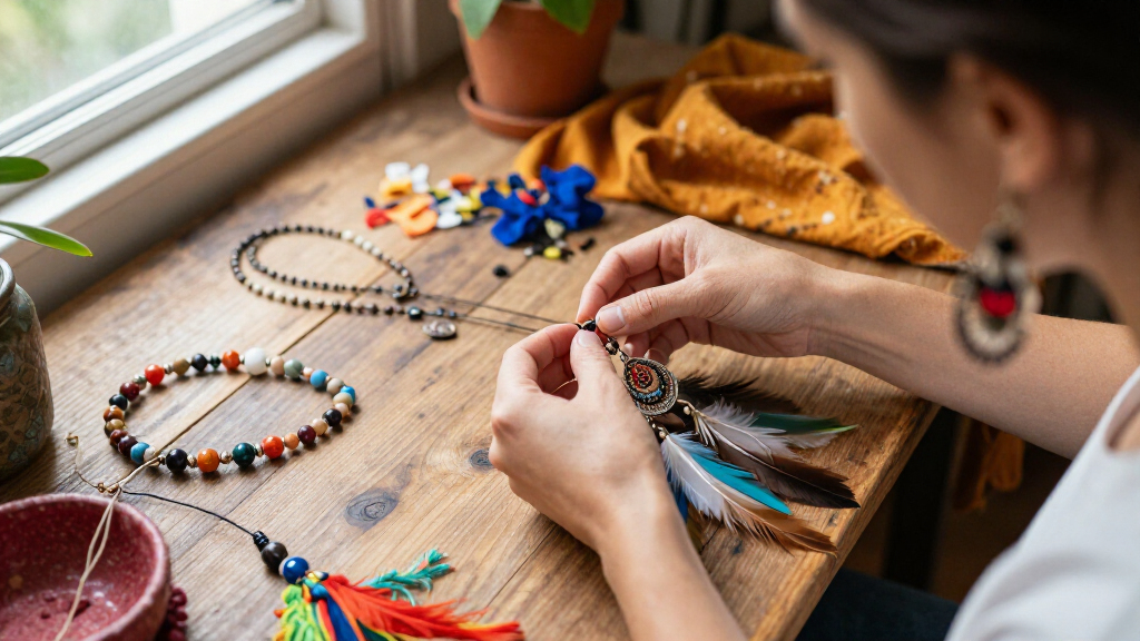 boho-inspired statement earrings