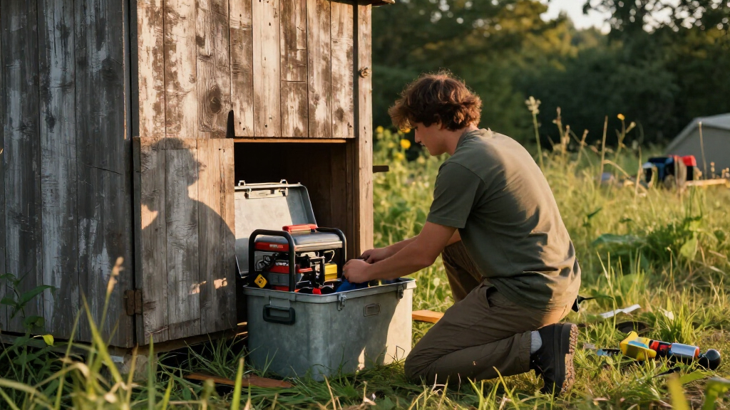 portable generator shed storage box