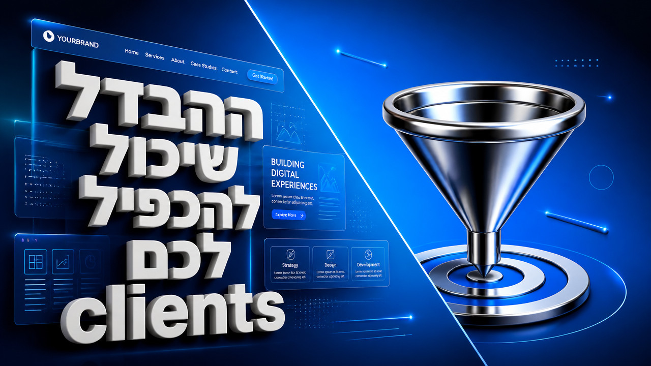 מה ההבדל בין אתר תדמית לדף נחיתה לעסק? המדריך ל-2026