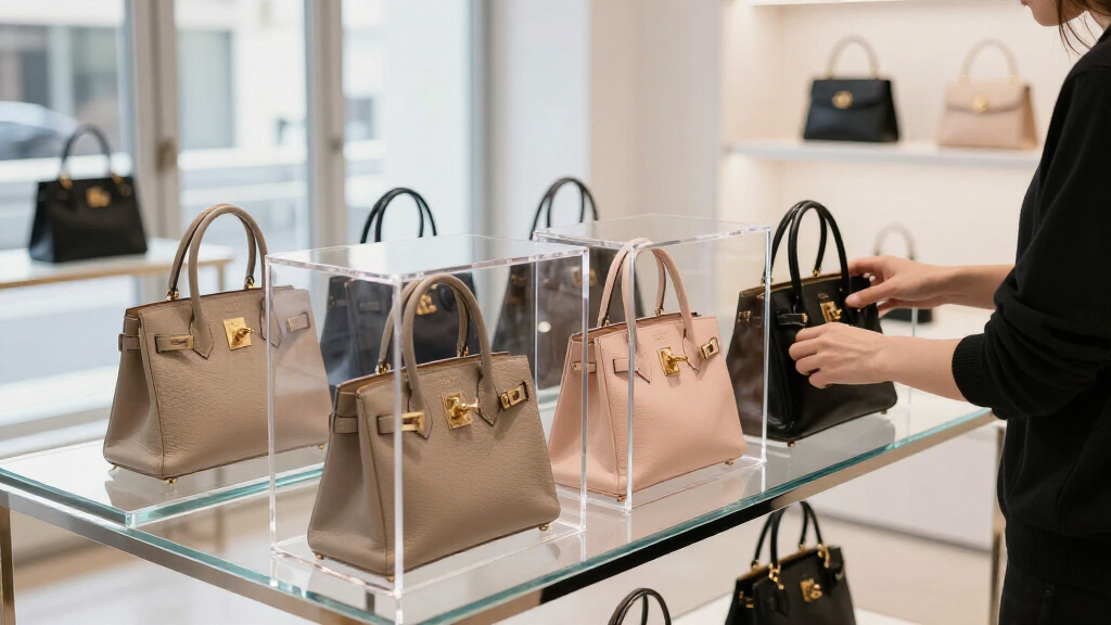 acrylic display cases for handbags for designer handbag storage