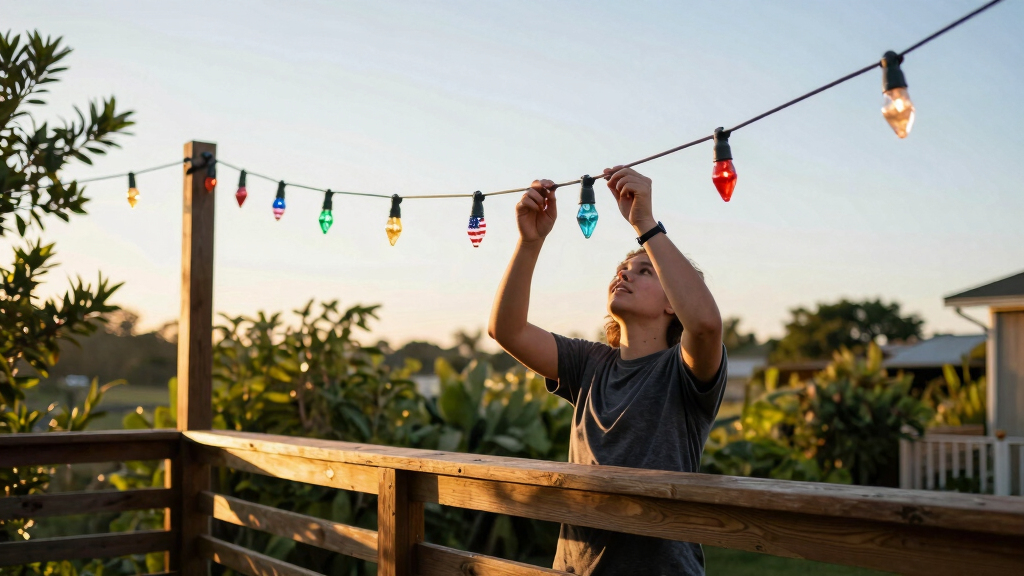 patriotic outdoor string lights