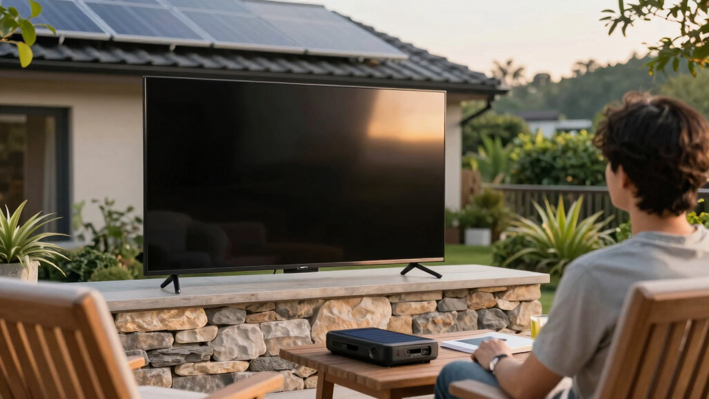 solar-powered outdoor TVs
