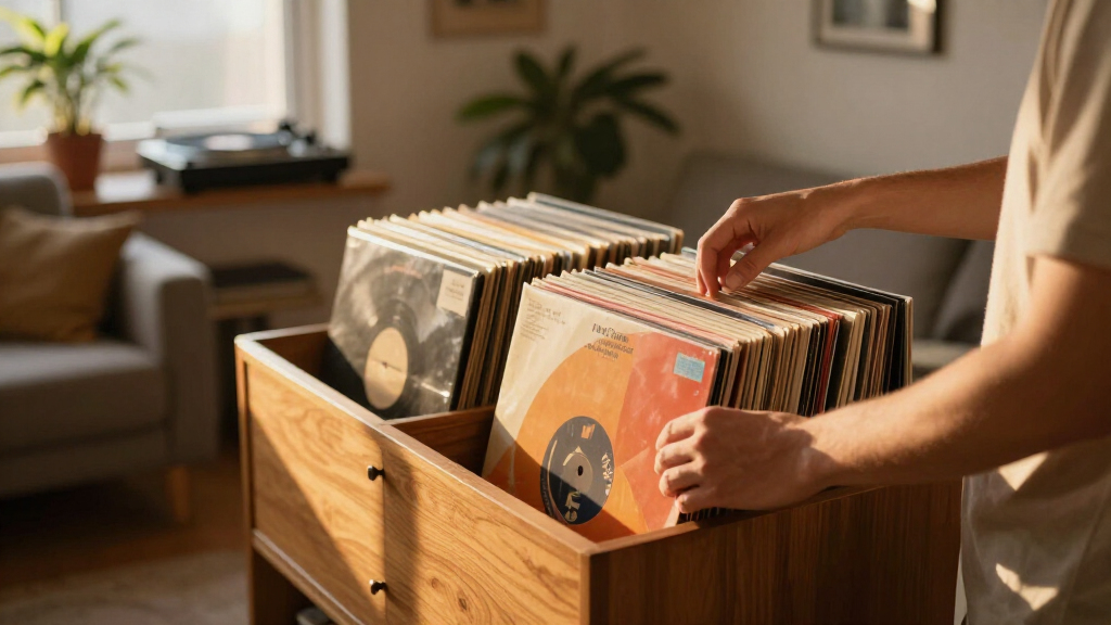 vinyl record storage cabinets