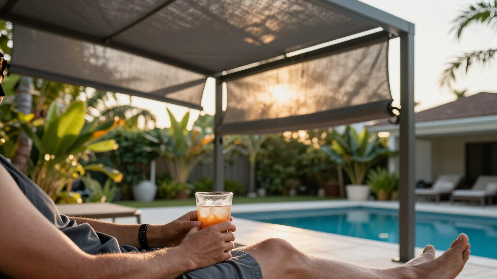 retractable canopy pergolas premium