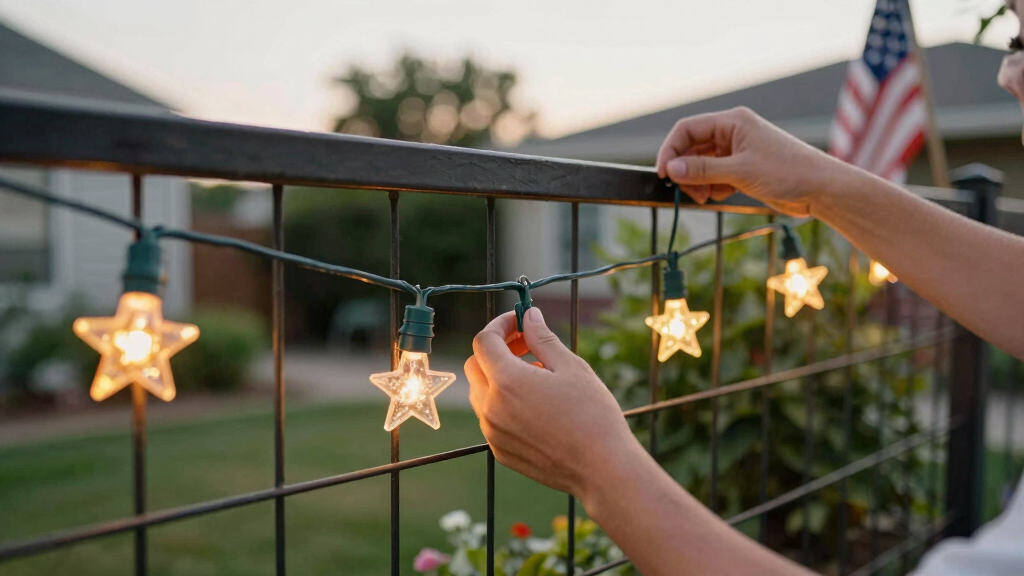 patriotic outdoor string lights